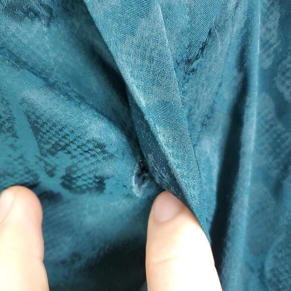 Savage Fenty Pants WOmens Small Wide Leg Serpent Snake Print Jade Lounge - Picture 5 of 11